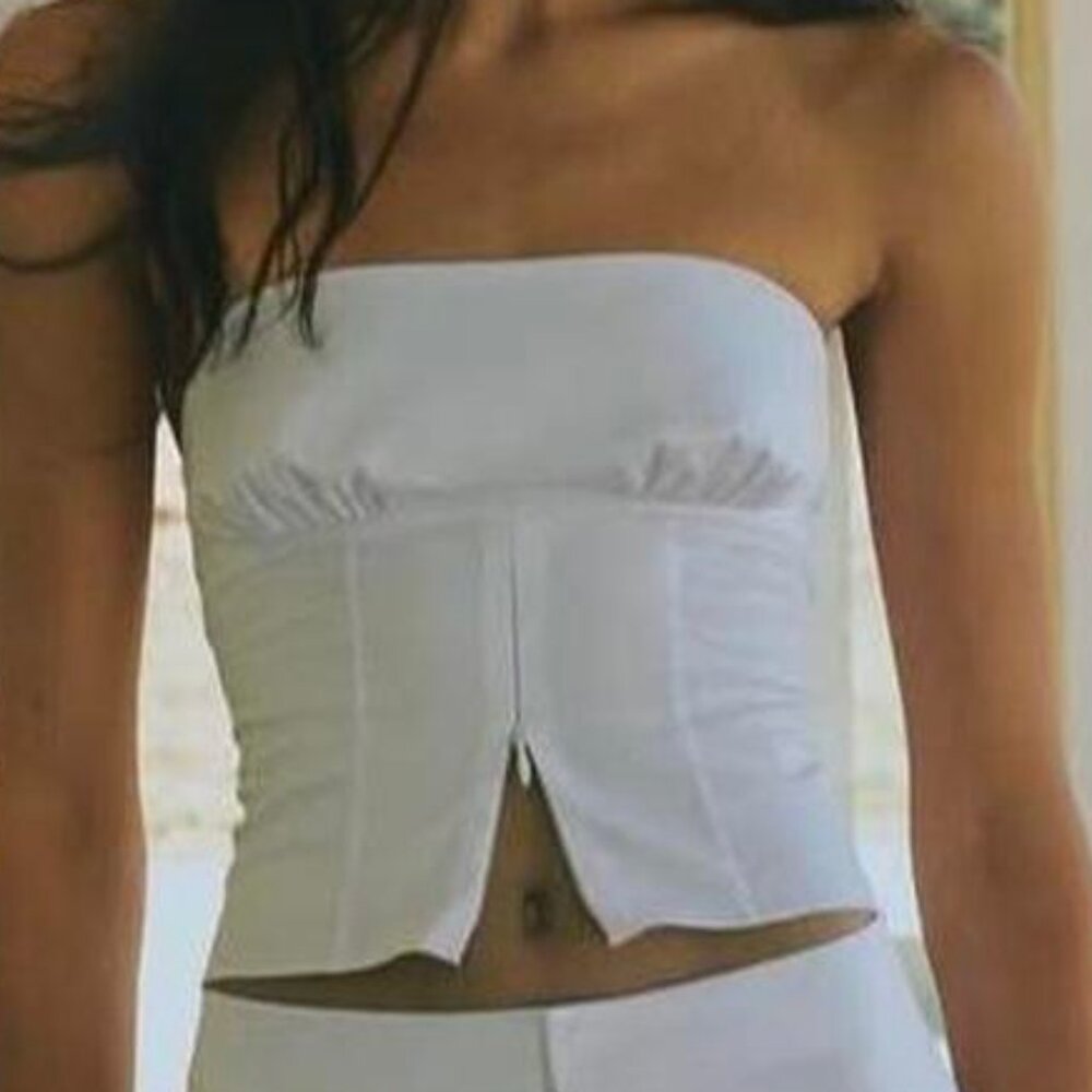 Khy Strapless White Tube Top